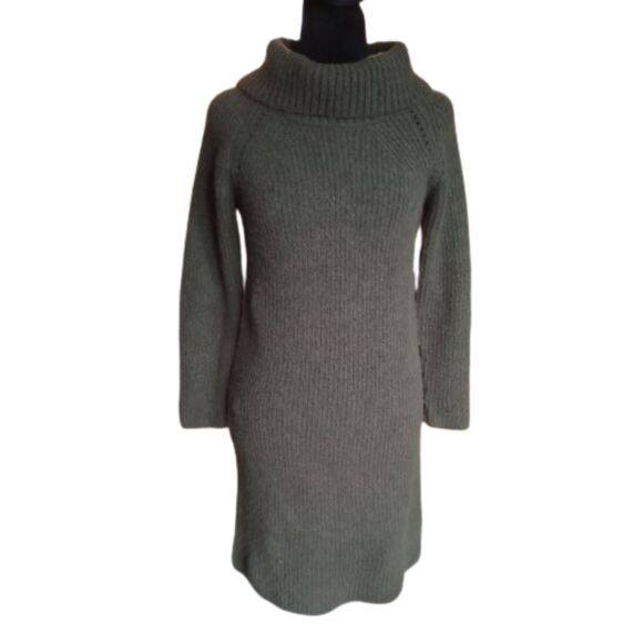 Chloe & Cyrus Women's Large Dark Gray Midi Sweater Dress - Picture 1 of 7